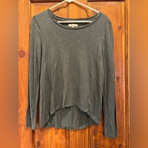 Madewell Women's Charcoal Long Sleeve Tee